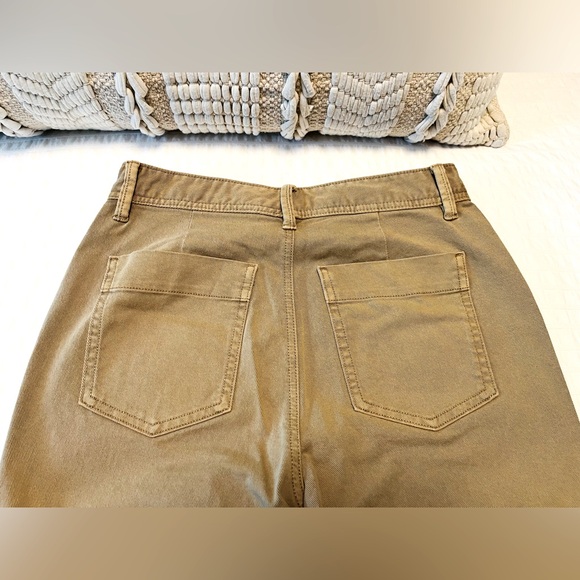 💛GAP Tan High-Rise Wide-Leg Cropped Jeans NWOT, 
Size 4/ 27 - Picture 5 of 15